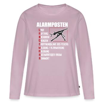 Consultation sur le transfert des forces armées allemandes LANGEMARK - T-shirt manches longues Premium bio Femme - rose poudré - Devant - Julia (174cm)