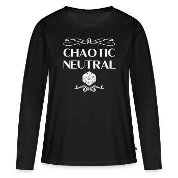 Cadeaux RPG Neutre Neutre - T-shirt manches longues Premium bio Femme - noir - Devant - Julia (174cm)