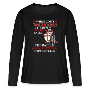 Christentum Geschenk - Frauen Premium Bio Langarmshirt - Schwarz - Vorne - Julia (174cm)