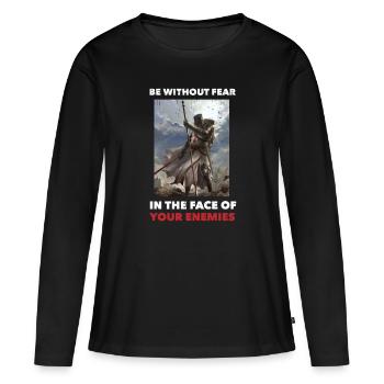 Christentum Geschenk - Frauen Premium Bio Langarmshirt - Schwarz - Vorne - Julia (174cm)
