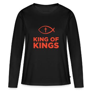 Christentum Geschenk - Frauen Premium Bio Langarmshirt - Schwarz - Vorne - Julia (174cm)