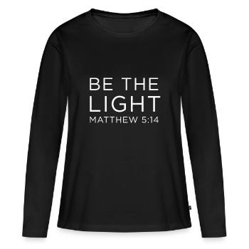 Christentum Geschenk - Frauen Premium Bio Langarmshirt - Schwarz - Vorne - Julia (174cm)