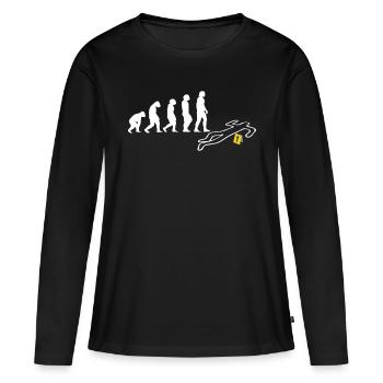 Evolution occupation commissaire commissaire enquêteur de police scène du crime - T-shirt manches longues Premium bio Femme - noir - Devant - Julia (174cm)
