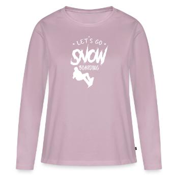Snowboarding Snowboarding Snowboarding Snowboarder Boarder - Women's Premium Organic Long Sleeve Shirt - dusky pink - Front - Julia (174cm)