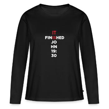 Christentum Geschenk - Frauen Premium Bio Langarmshirt - Schwarz - Vorne - Julia (174cm)