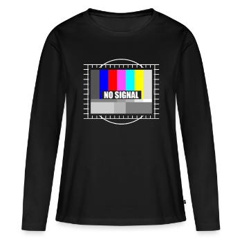 Pas de signal Oldschool TV TV - T-shirt manches longues Premium bio Femme - noir - Devant - Julia (174cm)
