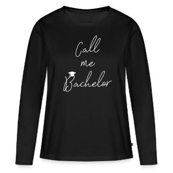 Baccalauréat - T-shirt manches longues Premium bio Femme - noir - Devant - Julia (174cm)