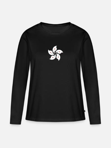 Hong Kong geschenk - Premium økologisk langærmet T-shirt til kvinder - sort