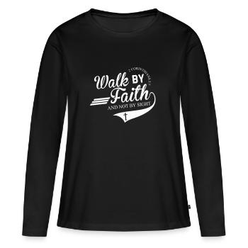 Christentum Geschenk - Frauen Premium Bio Langarmshirt - Schwarz - Vorne - Julia (174cm)