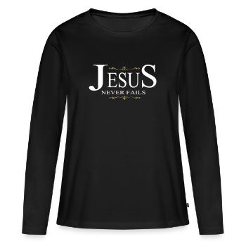 Christentum Geschenk - Frauen Premium Bio Langarmshirt - Schwarz - Vorne - Julia (174cm)