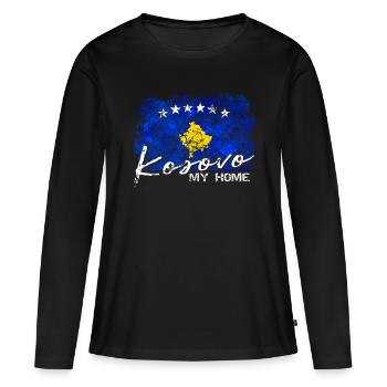 Kosovo Gift - Frauen Premium Bio Langarmshirt - Schwarz - Vorne - Julia (174cm)