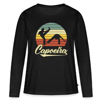 Capoeira - T-shirt manches longues Premium bio Femme - noir - Devant - Julia (174cm)