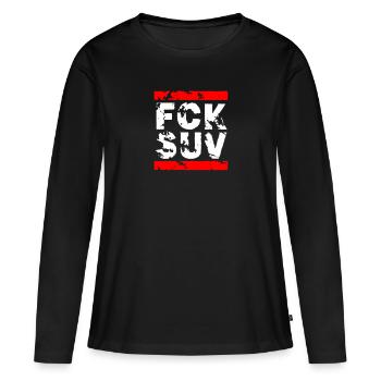 Fuck SUV FCK Climate Protection Fridays for Future FFF - Women's Premium Organic Long Sleeve Shirt - black - Front - Julia (174cm)