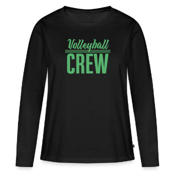 Équipe de volley-ball - T-shirt manches longues Premium bio Femme - noir - Devant - Julia (174cm)