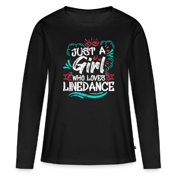 Linedance Cadeau - T-shirt manches longues Premium bio Femme - noir - Devant - Julia (174cm)
