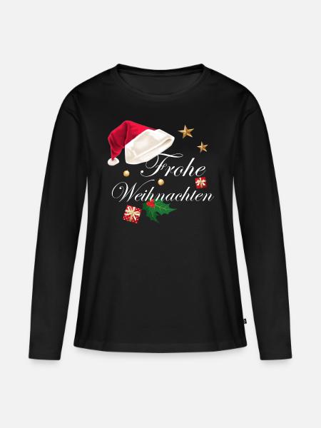 Weihnachten - Frauen Premium Bio Langarmshirt - Schwarz