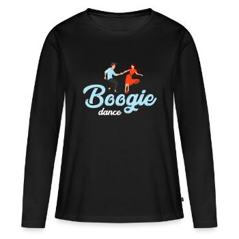 Boogie Woogie Dance - T-shirt manches longues Premium bio Femme - noir - Devant - Julia (174cm)