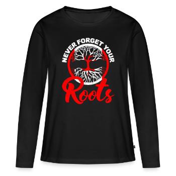 Canada - T-shirt manches longues Premium bio Femme - noir - Devant - Julia (174cm)