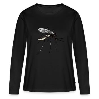 Mücke Insekt Schädlinge Natur Blutsauger - Frauen Premium Bio Langarmshirt - Schwarz - Vorne - Julia (174cm)