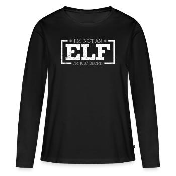 Weihnachten Lustig Geschenk Weihnachts T-Shirt - Frauen Premium Bio Langarmshirt - Schwarz - Vorne - Julia (174cm)