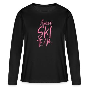Apres Ski Party Team - Frauen Premium Bio Langarmshirt - Schwarz - Vorne - Julia (174cm)