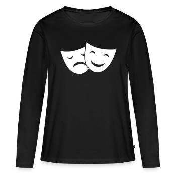 masques - T-shirt manches longues Premium bio Femme - noir - Devant - Julia (174cm)