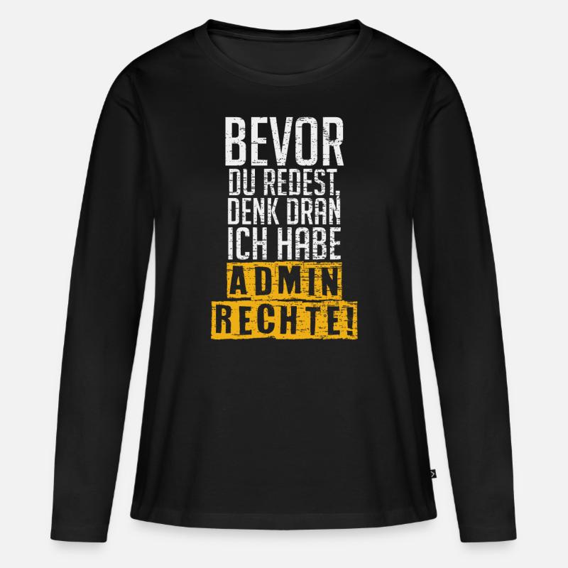 Administrator Administration Programm - Frauen Premium Bio Langarmshirt - Schwarz