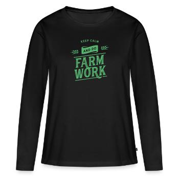 Farm worker - Women's Premium Organic Long Sleeve Shirt - black - Front - Julia (174cm)