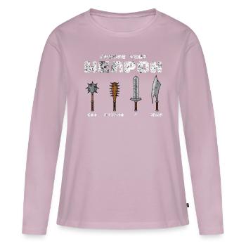 C ++ Phyton C Java Software Programmer Coder Joke - Women's Premium Organic Long Sleeve Shirt - dusky pink - Front - Julia (174cm)