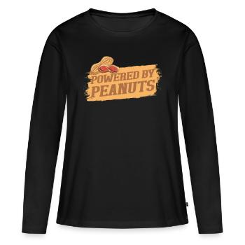peanut - Women's Premium Organic Long Sleeve Shirt - black - Front - Julia (174cm)