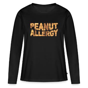Peanut allergy - Women's Premium Organic Long Sleeve Shirt - black - Front - Julia (174cm)