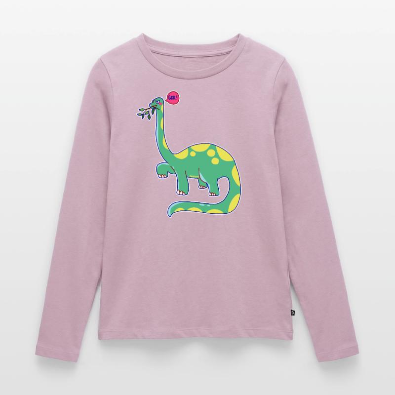 Dinosaurier hat schlechte Laune Frauen Premium Bio Langarmshirt