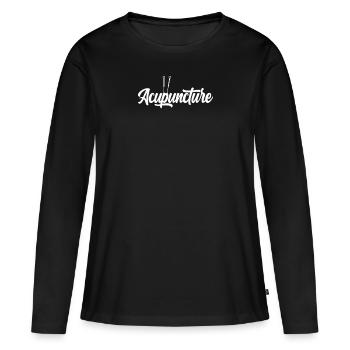 Profession acupuncture needle acupuncturist naturopath - Women's Premium Organic Long Sleeve Shirt - black - Front - Julia (174cm)