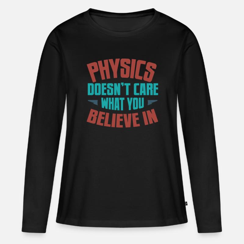 physics - Women's Premium Organic Long Sleeve Shirt - black
