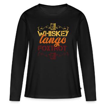 Dancer Dancing Whisky Tango Foxtrot Whiskey Plaisir - T-shirt manches longues Premium bio Femme - noir - Devant - Julia (174cm)