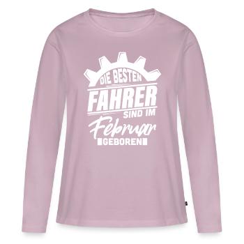 Autofahrer Auto - Frauen Premium Bio Langarmshirt - Altrosa - Vorne - Julia (174cm)