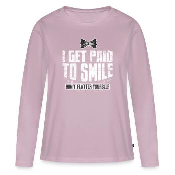Kellner - Frauen Premium Bio Langarmshirt - Altrosa - Vorne - Julia (174cm)