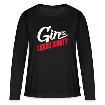 gin - T-shirt manches longues Premium bio Femme - noir - Devant - Julia (174cm)