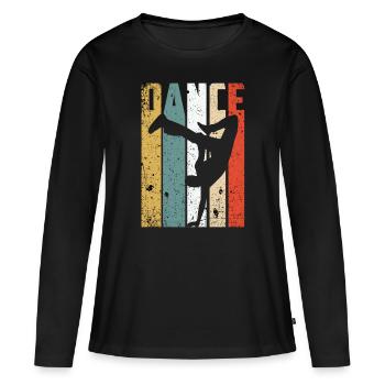 Breakdance Breakdancer - Frauen Premium Bio Langarmshirt - Schwarz - Vorne - Julia (174cm)