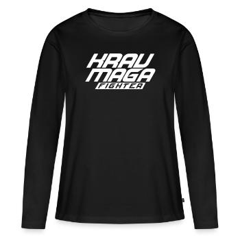 Krav Maga Kämpfer - Frauen Premium Bio Langarmshirt - Schwarz - Vorne - Julia (174cm)