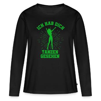 Tanzen Feiern Party Musik Diskothek - Frauen Premium Bio Langarmshirt - Schwarz - Vorne - Julia (174cm)
