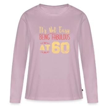 60th birthday - Women's Premium Organic Long Sleeve Shirt - dusky pink - Front - Julia (174cm)