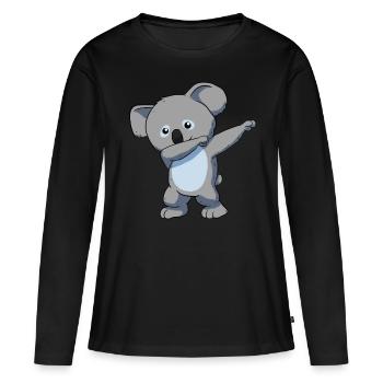 Koala Koala bear - T-shirt manches longues Premium bio Femme - noir - Devant - Julia (174cm)