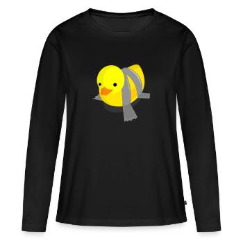 Ruban adhésif canard artisan drôle - T-shirt manches longues Premium bio Femme - noir - Devant - Julia (174cm)