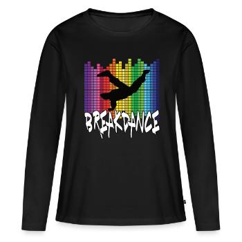 Breakdance - T-shirt manches longues Premium bio Femme - noir - Devant - Julia (174cm)