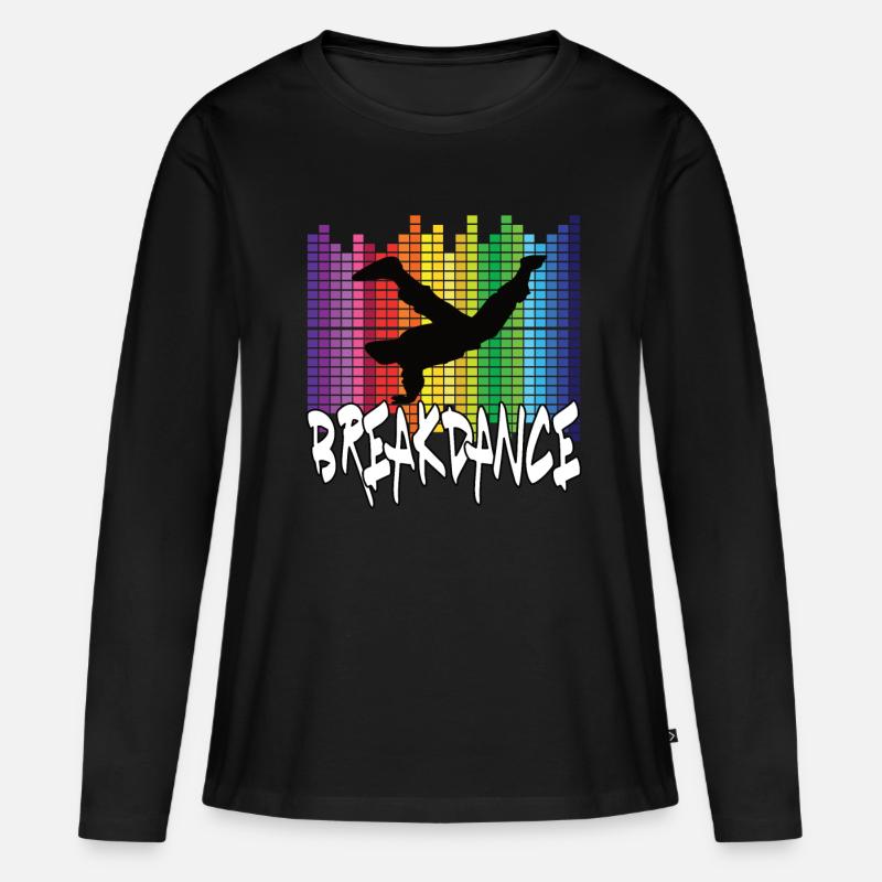Breakdance - Frauen Premium Bio Langarmshirt - Schwarz