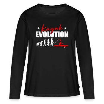 Kayak Evolution Kayak Kayak Développement Kayaker Kayak Kayak - T-shirt manches longues Premium bio Femme - noir - Devant - Julia (174cm)