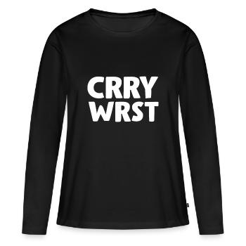 Love Currywurst Fast Food Imbiss - T-shirt manches longues Premium bio Femme - noir - Devant - Julia (174cm)