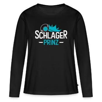 Schlager Prinz - Frauen Premium Bio Langarmshirt - Schwarz - Vorne - Julia (174cm)