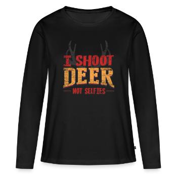chasseur - T-shirt manches longues Premium bio Femme - noir - Devant - Julia (174cm)